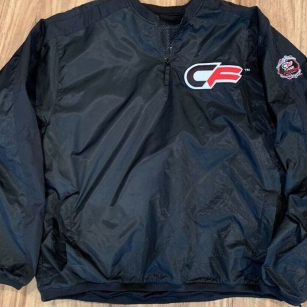 Cage Fighter Mens 1/4 Zip Jacket Black Graphic Mes